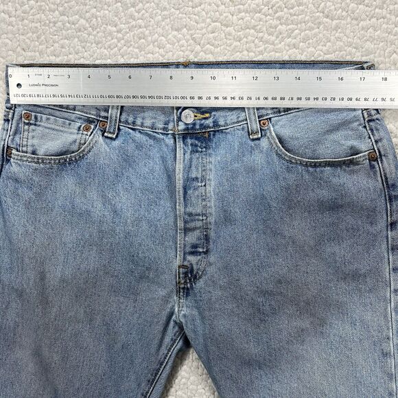 VTG Levi’s 501 Men’s Jeans 36x30 (Actual 34x29) Y2K Grunge Straight Leg Denim - Picture 9 of 12